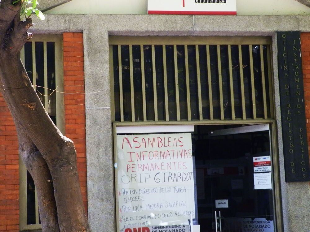 Levantado el paro en las oficinas de Registro de Instrumentos Públicos de todo el país